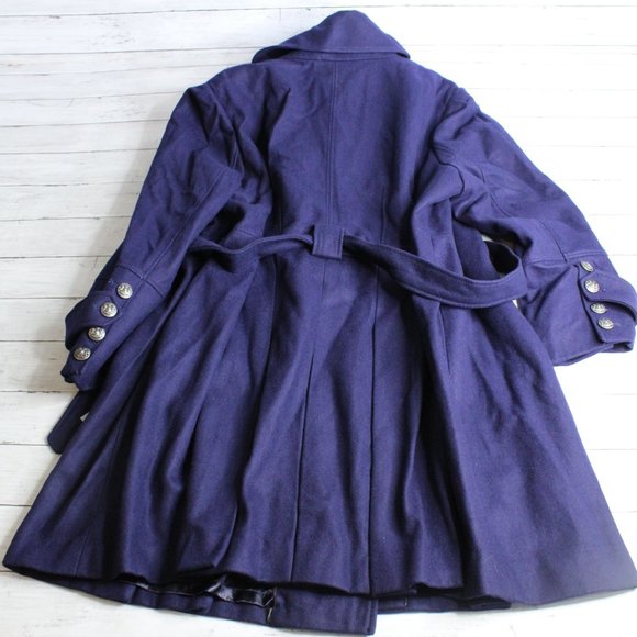 Apt. 9 Women's Winter Peacoat Plus Size 3X Wool Purple Double Breast - Picture 6 of 6